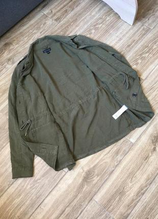 Удлиненная куртка ветровка на пуговицах topshop, стягивается по талии, 4 накладных кармана8 фото