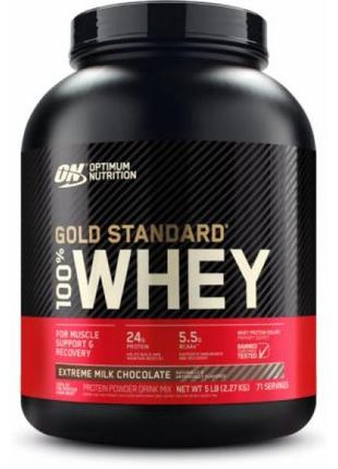 Протеин optimum nutrition 100% whey gold standard 2,27 кг молочный шоколад