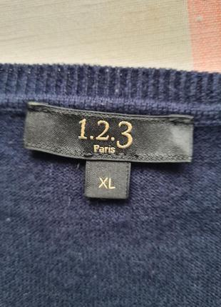 Шикарний французський пуловер, перед натуральний шовк, спинка вовна3 фото