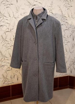 Демісезонне шерстяне пальто canda (c&a) з подвійною застібкою1 фото