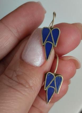 Вінтажні сережки мельхіор