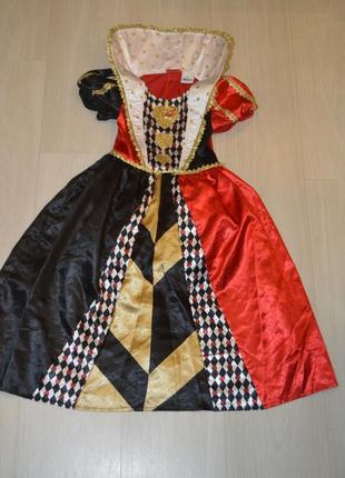 Карнавальное платье королева червей, королева сердец, шахматная королева, алиса в стране чудес