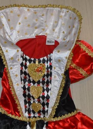 Карнавальное платье королева червей, королева сердец, шахматная королева, алиса в стране чудес3 фото