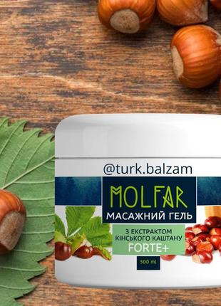 Масажний гель бальзам від болю у спині та шиї. з кінським каштаном, 500 мл