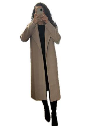 Однобортне жіноче пальто. пальто лілове. весняне світле пальто1 фото