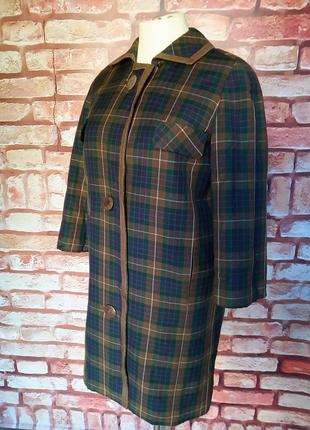 Пальто шерстяное в клетку коллекционный винтаж 60-е