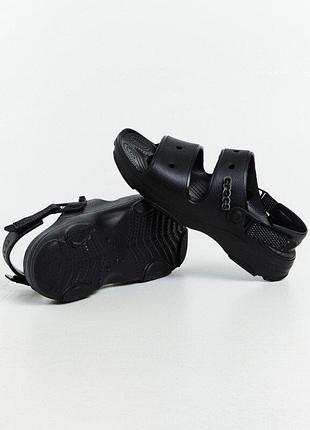 Крокс классік сандалі чорні crocs w10 CLOG sandal all-terrain black / black