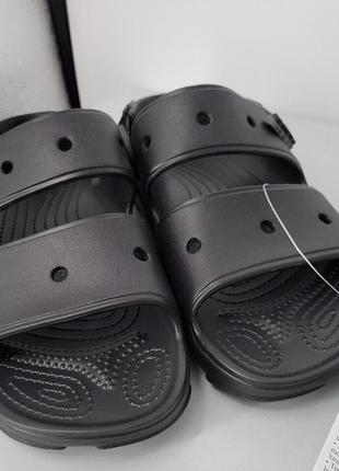 Крокс классік сандалі чорні crocs classic sandal all-terrain black / black8 фото