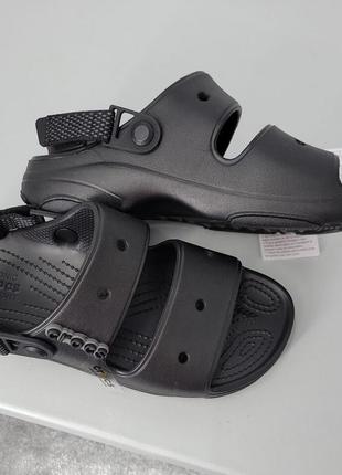 Крокс классік сандалі чорні crocs classic sandal all-terrain black / black9 фото