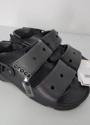 Крокс классік сандалі чорні crocs classic sandal all-terrain black / black10 фото