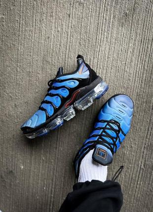 Кросівки nike air vapormax plus retro knicks "blue black orange"9 фото