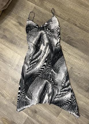 Вінтажна асиметрична міді сукня y2k 90ті-20001 фото