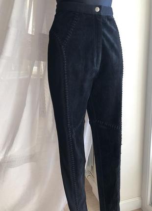 Облегающие брюки комбинированные с замшей alba moda p.38-40