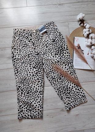 Стильні бриджі , штани леопардовий принт 100%бавовна