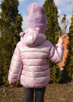 Дитяча легка куртка на теплу весну, дитяча весняна курточка, куртка з единорогом4 фото