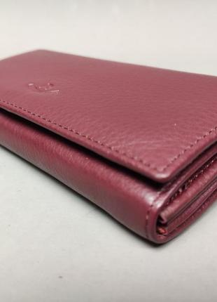 Кошелек женский baliya бордовый матовый из натуральной кожи в подарочной упаковке