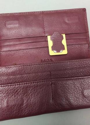 Кошелек женский baliya бордовый матовый из натуральной кожи в подарочной упаковке