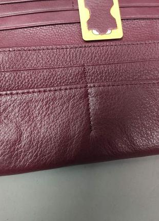 Кошелек женский baliya бордовый матовый из натуральной кожи в подарочной упаковке