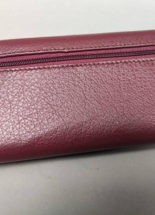 Кошелек женский baliya бордовый матовый из натуральной кожи в подарочной упаковке