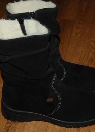 Зимние кожаные сапоги ботинки на мембране 38 р rieker tex германия
