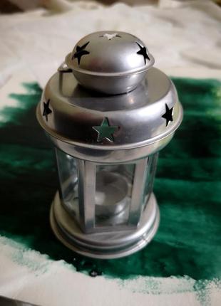 Свічник jysk ліхтар металевий свічник