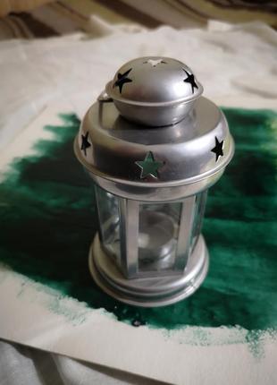 Свічник jysk ліхтар металевий свічник