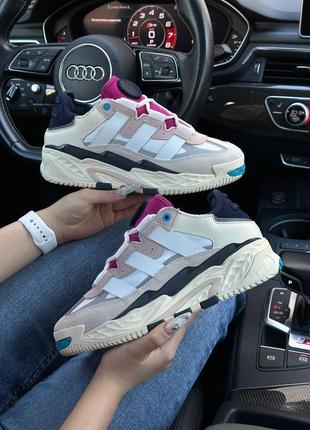 Жіночі кросівки adidas niteball  beige gray rose w