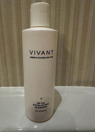 Очищуючий відлущуючий гель bp 3% exfoliating cleanser vivant skincare