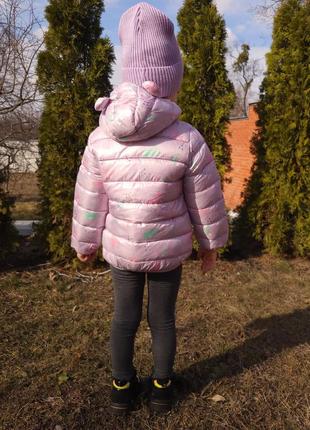 Детская деми куртка на девочку, детская курточка на весну, куртка с единорогом3 фото