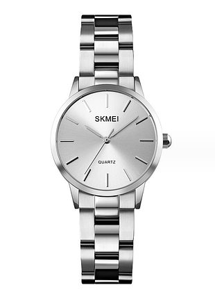 Женские часы металлические skmei серебристый