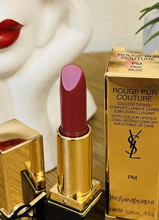 Оригінал помада yves saint laurent rouge pur couture caring satin lipstick pink muse4 фото