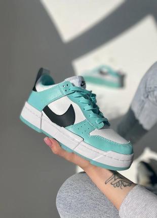 Nike sb dunk turquoise кросівки демі бірюзові весна осінь женские бирюзовые кроссовки демисезонные скидка знижка