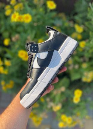 nike Dawn sb dunk black white кросівки демі весна осінь чорно білі демисезонные черно белые кроссовки скидка знижка