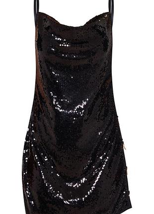 Чорна корикасукня з блискітками pretty little thing4 фото