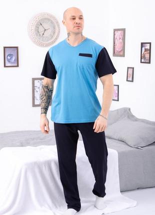 Піжама легка чоловіча футболка і штани, лёгкая мужская пижама1 фото