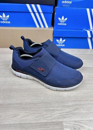 Кроссовки skechers flex advantage мужские сеточка синие 46