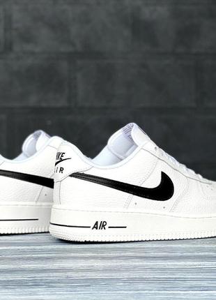 Nike air force lf-1 кросівки кеди жіночі шкіряні шкіра білі з чорним весняні осінні демісезонні демісезон топ якість ліцензія низькі найк форс5 фото