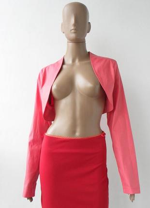 Оригінально пошите болеро коралового кольору 54 розмір (48 євророзмір).