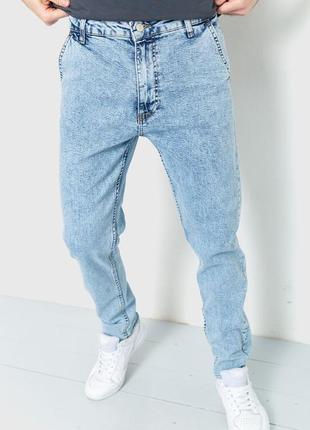 Джинси чоловічі однотонні -уцінка, колір джинс2 фото