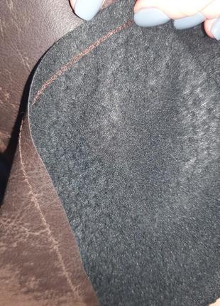 Безпечна оплата❤️ базова шкіряна утеплена коричнева міді спідниця/юбка трапеція s-m7 фото