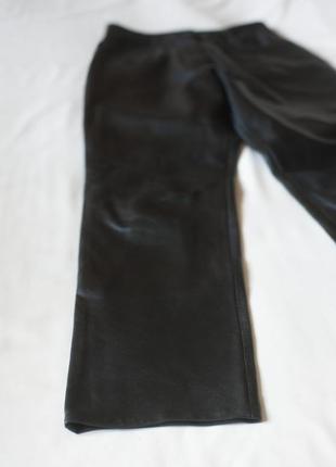 Черные натуральные кожаные брюки женские canda, размер s2 фото