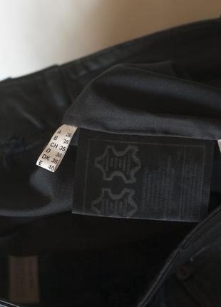 Черные натуральные кожаные брюки женские canda, размер s6 фото