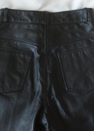 Черные натуральные кожаные брюки женские canda, размер s4 фото