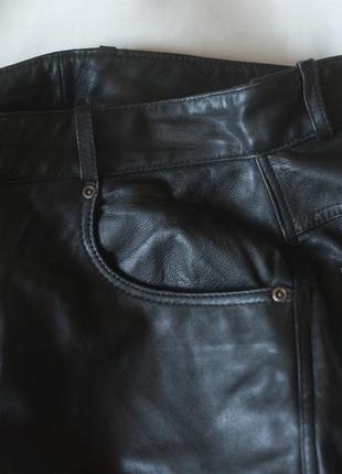 Черные натуральные кожаные брюки женские canda, размер s5 фото