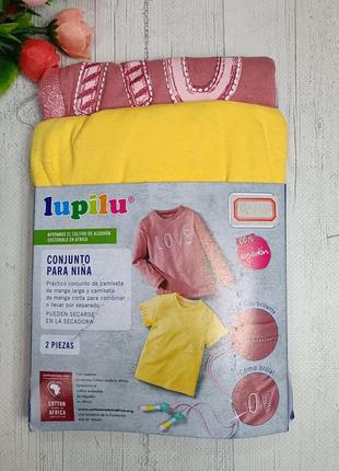 Набір реглан і футболка lupilu для дівчинки8 фото