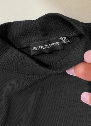 Eur 38 топ водолазка футболка блузка блуза відкрита спина завязки на спині внизу жіноча чорна6 фото