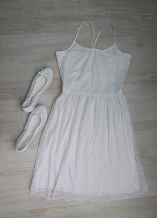 Белоснежное платье белое h&m
