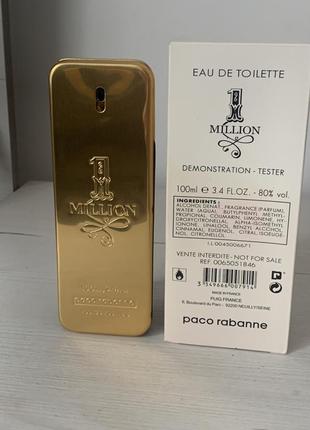 Тестер туалетна вода для чоловіків paco rabanne 1 million 100 мл