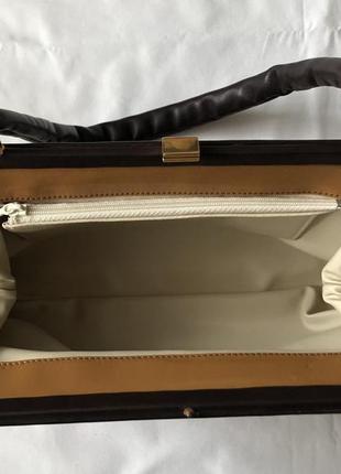 Шкіряна сумочка- редикюль. карамель.6 фото