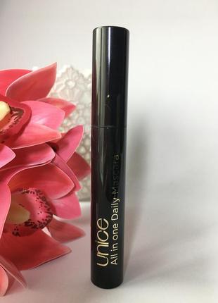 Туш для вій unice all in one daily mascara, 10 мл, туш юнайс